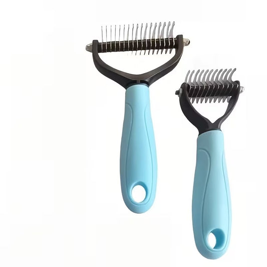 2-Pack Stainless Steel Pet Dematting Comb Set