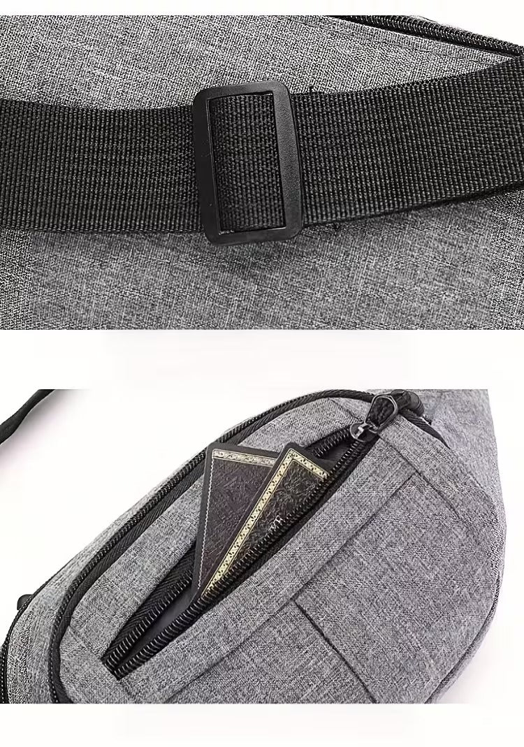 Unisex Nylon Waist Bag Adjustable Strap
