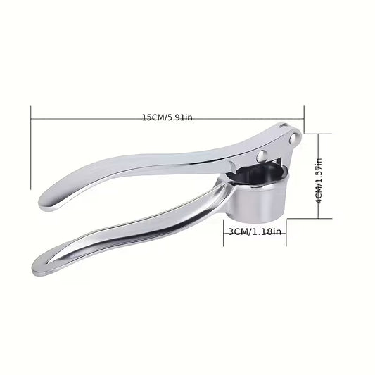 1 Pc Durable Multifunctional Metal Garlic Press Garlic Crusher & Mincer