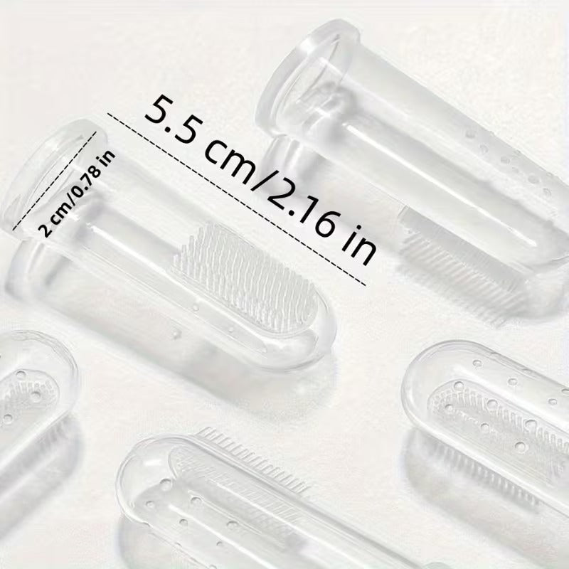 4 Pcs Finger Toothbrushes for Effective Teeth Cleaning for Pets