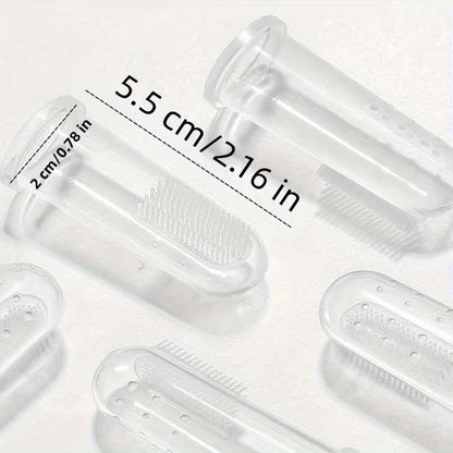 4 Pcs Finger Toothbrushes for Effective Teeth Cleaning for Pets