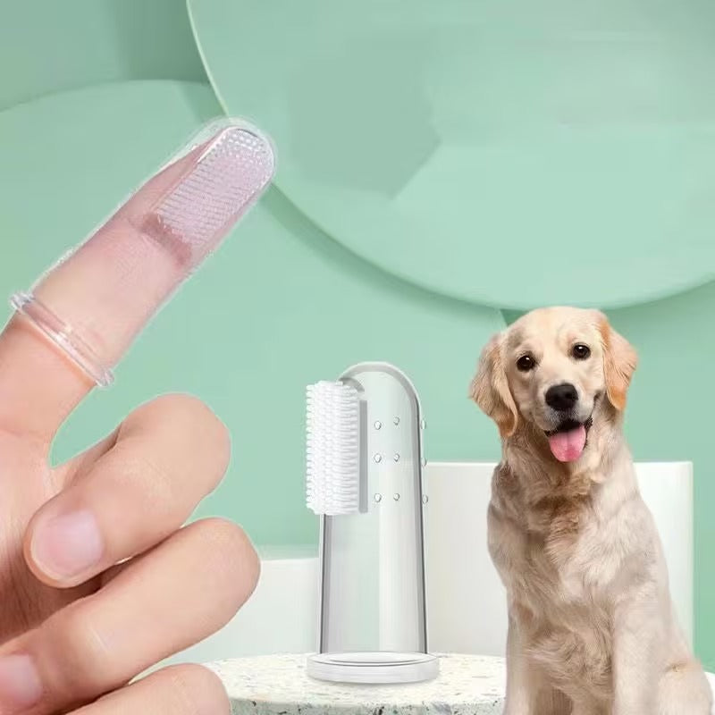 4 Pcs Finger Toothbrushes for Effective Teeth Cleaning for Pets