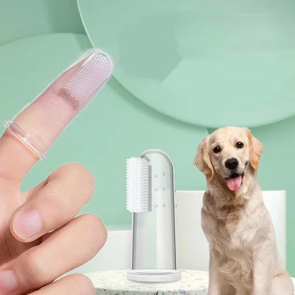 4 Pcs Finger Toothbrushes for Effective Teeth Cleaning for Pets