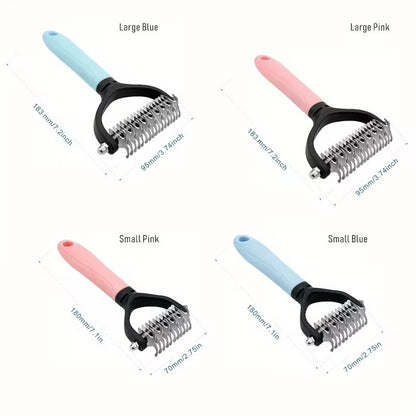 2-Pack Stainless Steel Pet Dematting Comb Set