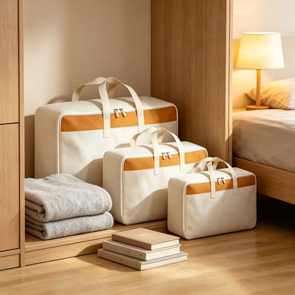 3 Pcs Large Capacity Non Woven Fabric Storage Bag Thickened
