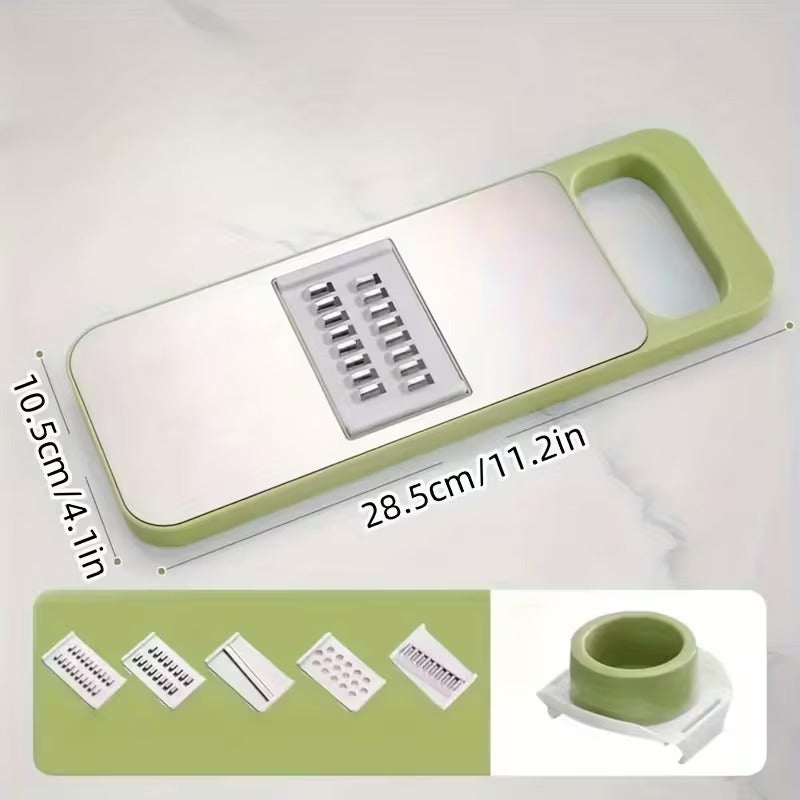 7 Pcs Stainless Steel Multifunctional Vegetable Slicer & Grater Set