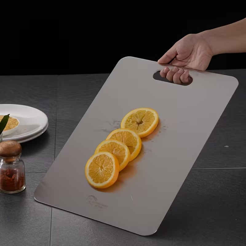 2026 Premium Double-Sided Stainless Steel Cutting Board