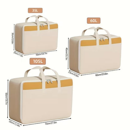 3 Pcs Large Capacity Non Woven Fabric Storage Bag Thickened