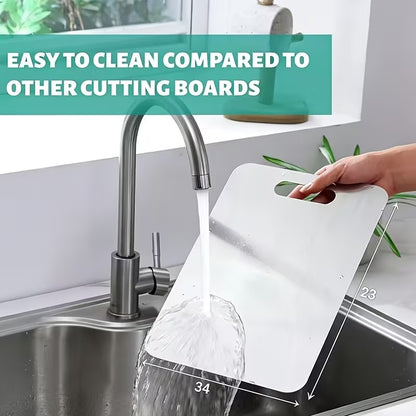 2026 Premium Double-Sided Stainless Steel Cutting Board
