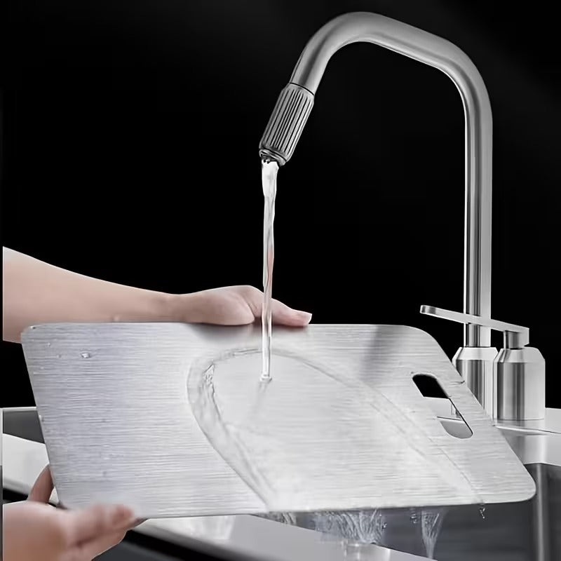 2026 Premium Double-Sided Stainless Steel Cutting Board