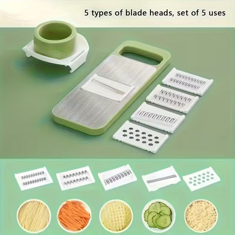 7 Pcs Stainless Steel Multifunctional Vegetable Slicer & Grater Set