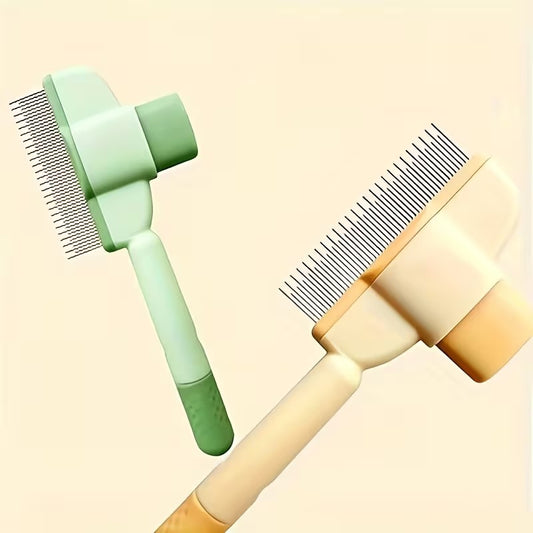 Self Cleaning Pet Comb Detangling & Deshedding Tool