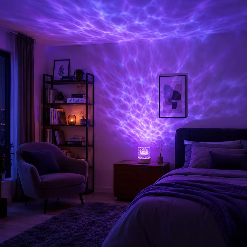 16-Color Dimmable LED Night Light with Remote Control.