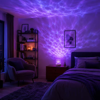 16-Color Dimmable LED Night Light with Remote Control.