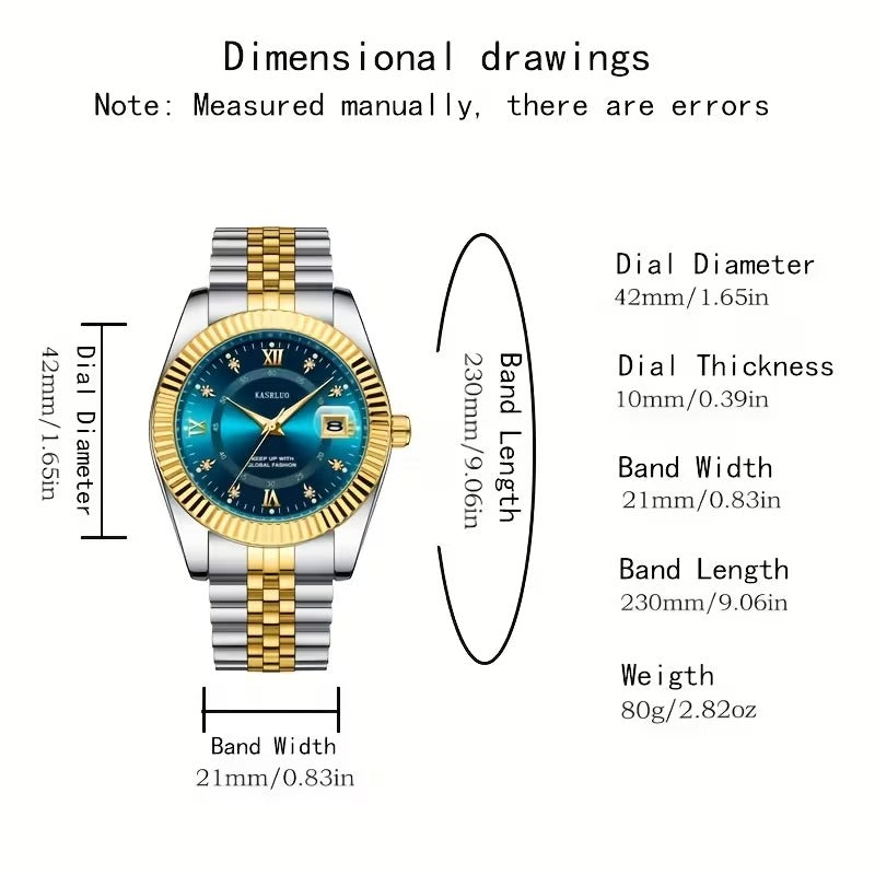 Stainless Steel Luminous Date Watch