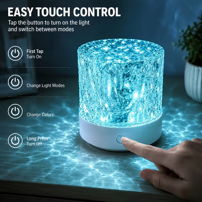 16-Color Dimmable LED Night Light with Remote Control.