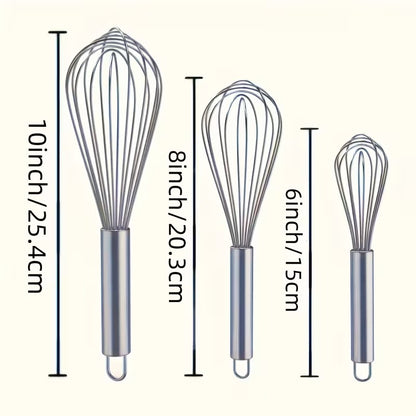 3-Piece Stainless Steel Whisk Set