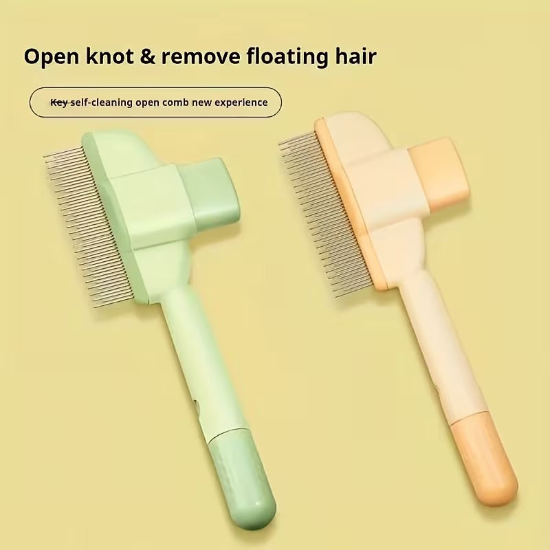 Self Cleaning Pet Comb Detangling & Deshedding Tool