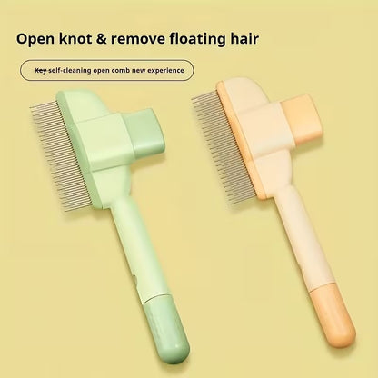 Self Cleaning Pet Comb Detangling & Deshedding Tool