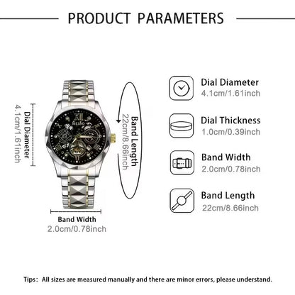 Men's Stainless Steel Quartz Wristwatch