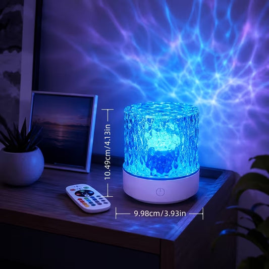 16-Color Dimmable LED Night Light with Remote Control.
