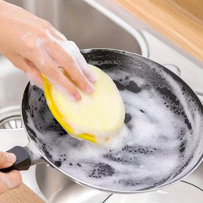 12 Pcs Double-Sided Magic Dishwashing Sponge Brush