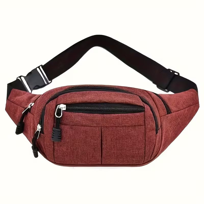 Unisex Nylon Waist Bag Adjustable Strap