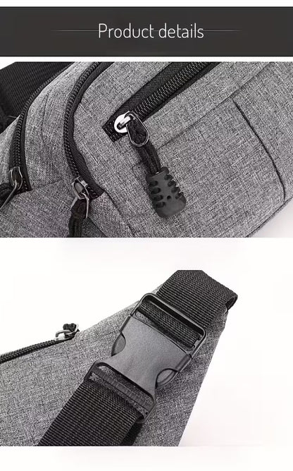 Unisex Nylon Waist Bag Adjustable Strap