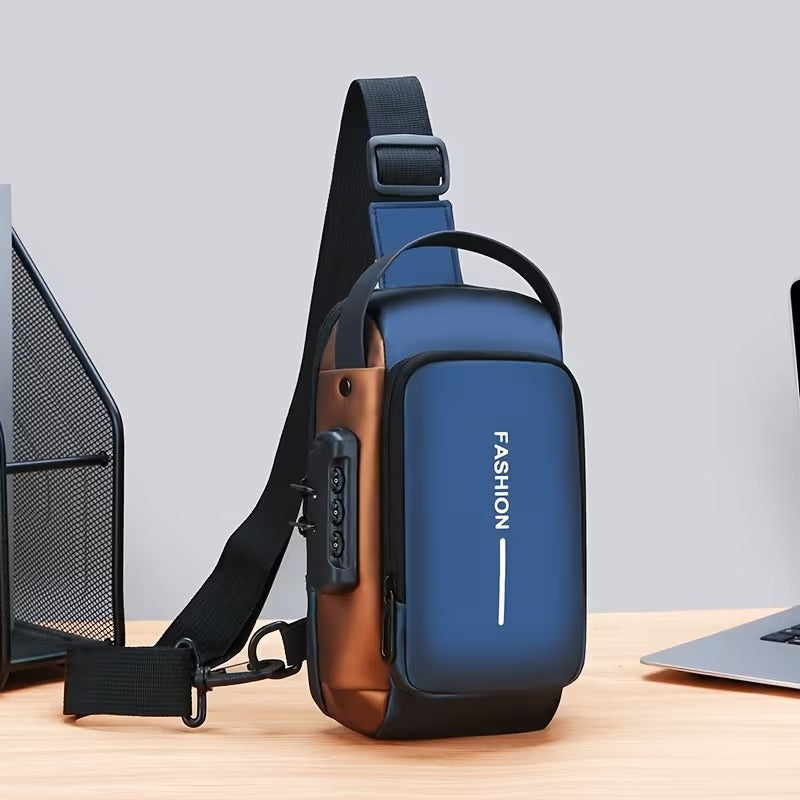 Anti-Theft Motorcycle Backpack with Lock | Convertible Crossbody Travel Bag