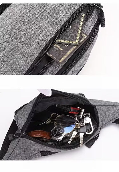 Unisex Nylon Waist Bag Adjustable Strap
