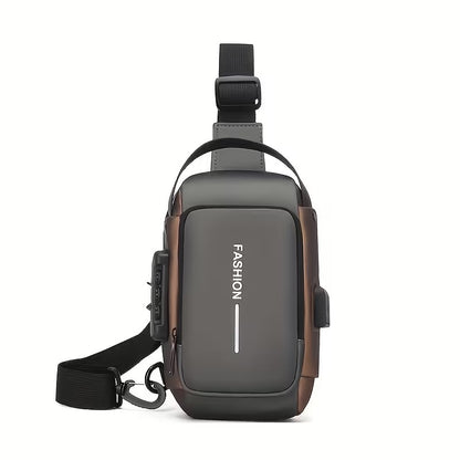Anti-Theft Motorcycle Backpack with Lock | Convertible Crossbody Travel Bag