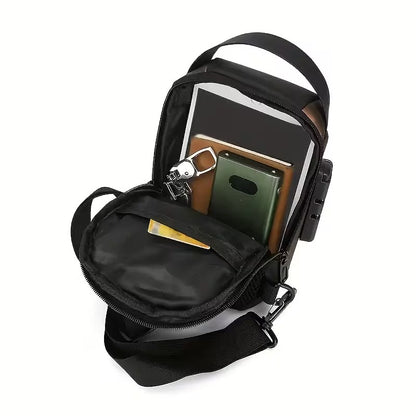Anti-Theft Motorcycle Backpack with Lock | Convertible Crossbody Travel Bag