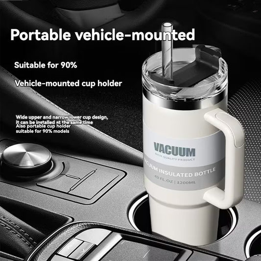 40oz Double-Walled Stainless Steel Tumbler | White