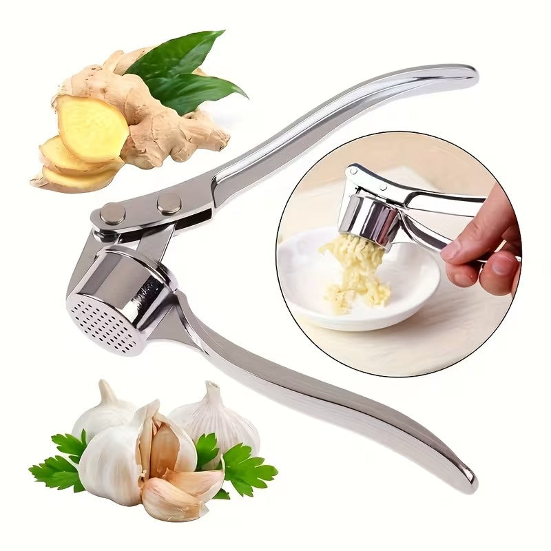 1 Pc Durable Multifunctional Metal Garlic Press Garlic Crusher & Mincer