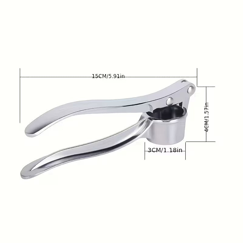 1 Pc Durable Multifunctional Metal Garlic Press Garlic Crusher & Mincer