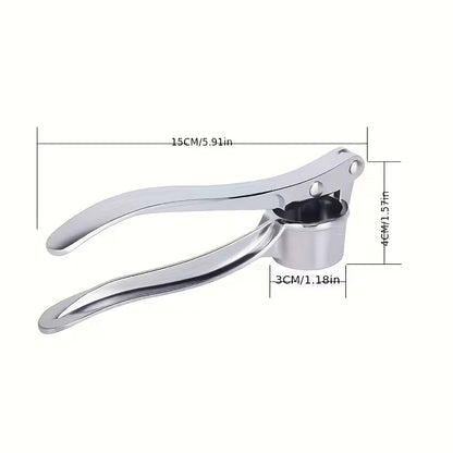 1 Pc Durable Multifunctional Metal Garlic Press Garlic Crusher & Mincer