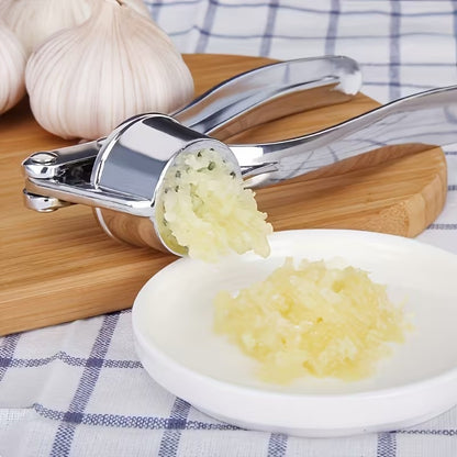 1 Pc Durable Multifunctional Metal Garlic Press Garlic Crusher & Mincer