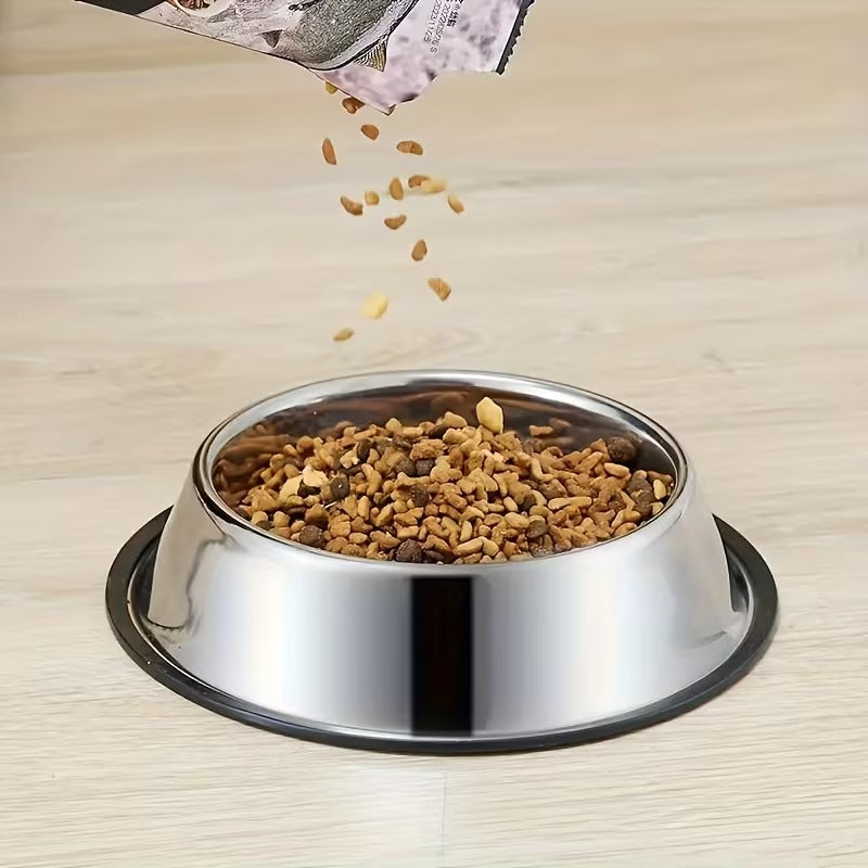 2 Pcs Stainless Steel Non-Slip Dog Feeding Bowl